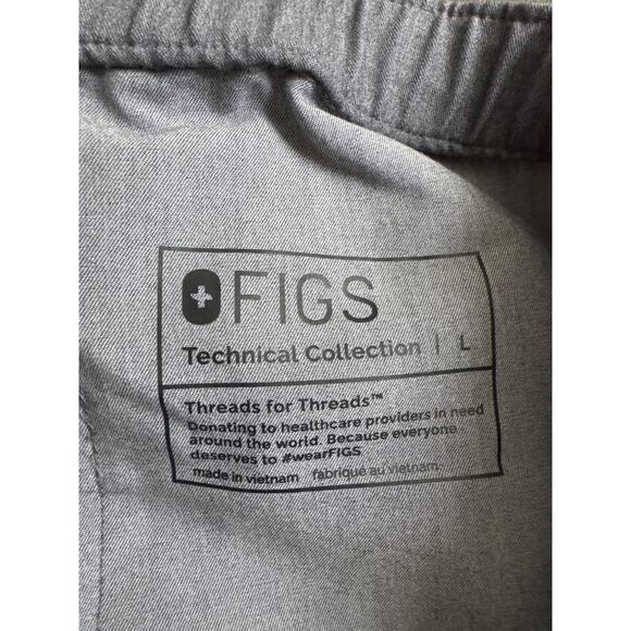 Men's Figs Axim Cargo Pocket Scrub Pants size L in Graphite Workwear Utility - Picture 5 of 6